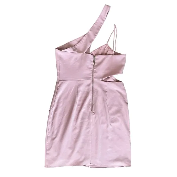 Revolve NBD x Naven Chloe Asymmetric One Shoulder Cutout Wrap Mauve Mini Dress S - Image 7