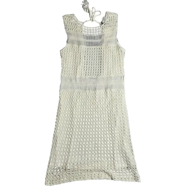 Anthropologie Line & Dot Karolina Crochet White‎ Dress Size: M - Image 2