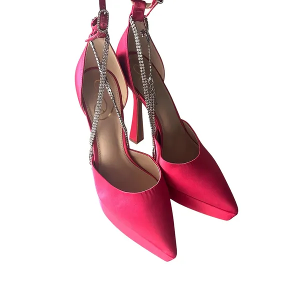 SAM EDELMAN Andie Platform‎ Crystal Heels Pink 9.5 - Image 5