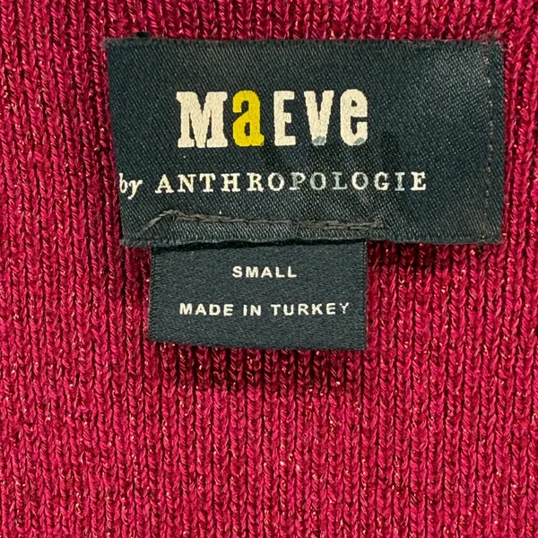 Maeve Anthropologie Top Bell Sleeve Square Neck Metallic Knit Blouse‎ Small - Image 5