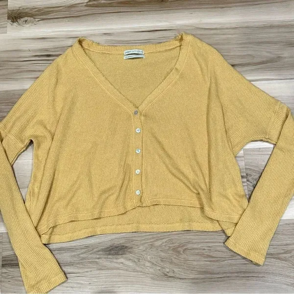 Urban Outfitters Courtney Mustard Oversized Cardigan Women’s Small - Image 2