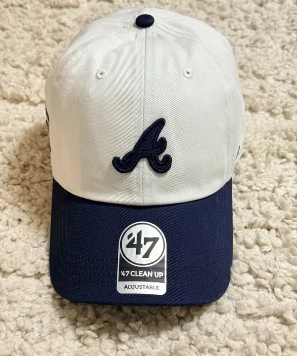 New 47 Brand Atlanta Braves Contemporary Two Tone 47 Clean Up Hat - Image 3