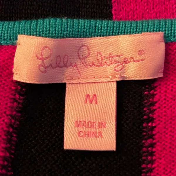 Lilly Pulitzer Isabella Colorblock Mod Geometric Short Sleeve Sweater Mini Dress - Image 3
