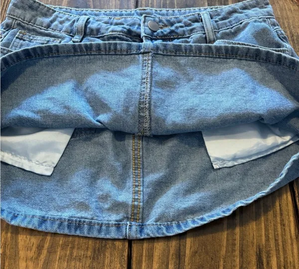 Denim Mini Skirt Blue Size M - Image 5