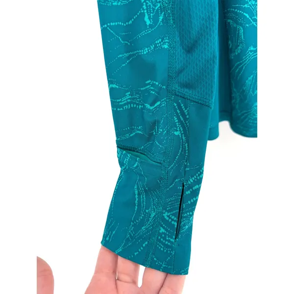Patagonia Pullover Capilene Midweight XS Teal Blue 1/4 Zip Thumbhole Gorpcore - Image 6