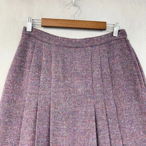 Vintage Womens Pleated Midi Skirt 12 Dark Academia Librarian Preppy Heritage - Image 4
