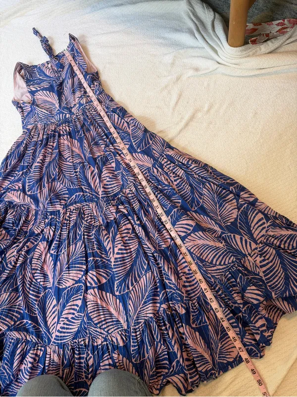 Boden Serena Cotton Tie Maxi Dress Multi Tropical Print Parrot - Image 9