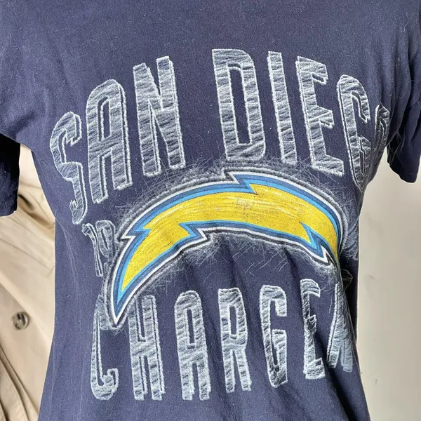 San Diego Chargers T Shirt Navy Blue Unisex Mens Womens Graphic Tee Sz Small - Image 7