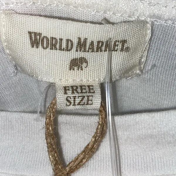 New Cost Plus World Market Cream Blouse Embroidered Sleeves sheer poof Sleeves - Image 13