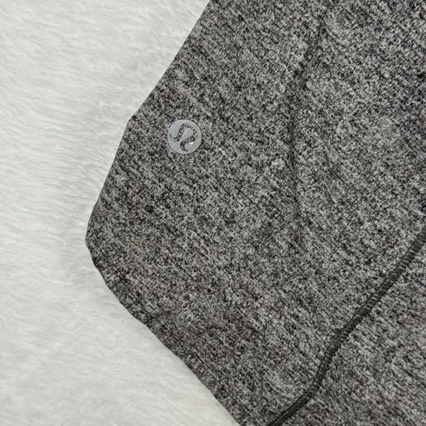 Lululemon Tracker Short V Heathered Black Gray Athletic Running Shorts Size‎ 12 - Image 6