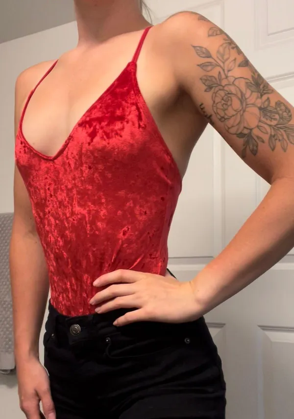 Red Velvet Bodysuit - Image 2