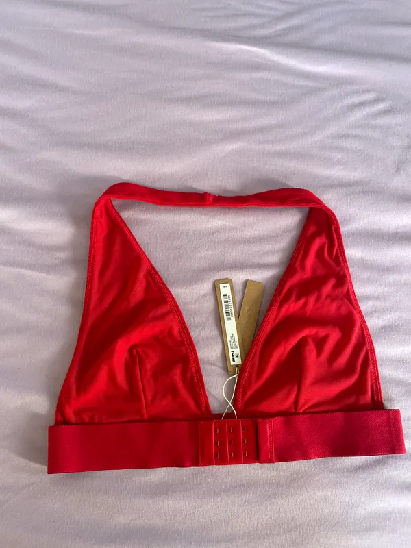 SKIMS nwt cotton rib halter bralette - Image 7