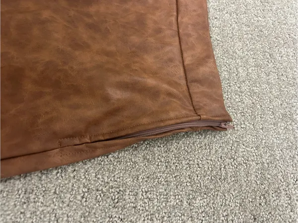 Altar'd State Cognac Faux Leather A-Line Mini Skort size small - Image 2