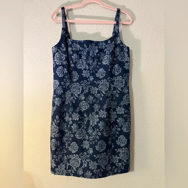 skylar Rose Blue Floral Square-Neck Mini Dress - Women - Image 3