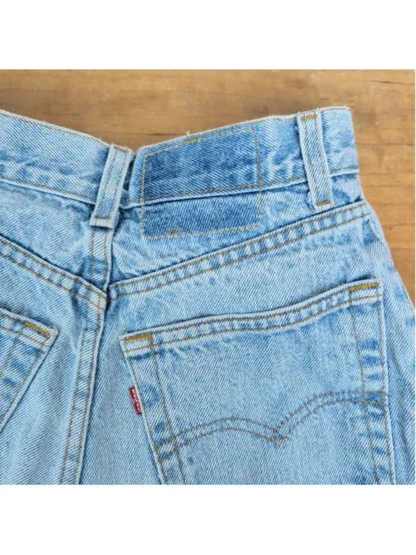 Vintage Distressed Levi's High Waisted Tapered Ankle Slit Jeans - Image 8