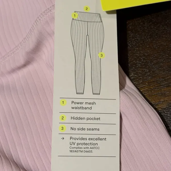 Ultra High-Rise Ribbed Leggings - Light Pink - Image 4