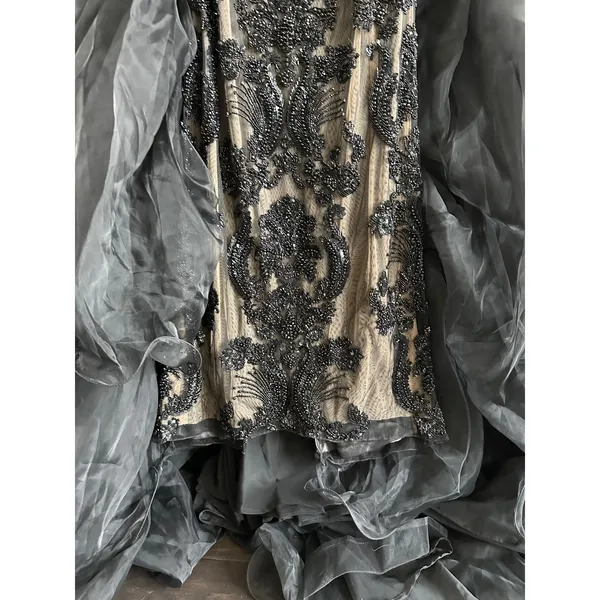 Sherri Hill 67015 Couture Prom Pageant Gala Dress Evening Gown Black and Nude - Image 4