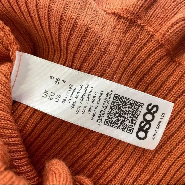 NWT ASOS Burnt Orange Rust Bardot Style Crop Top 4 - Image 8