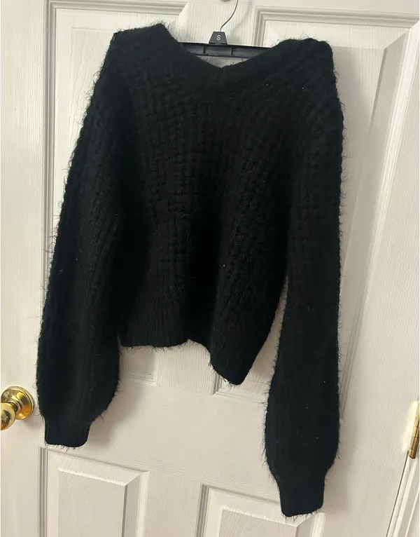 Black Abercrombie Cardigan Sweater - Image 3