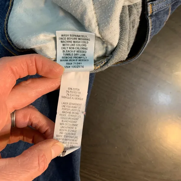 LL Bean Classic Fit Blue Jeans Womens 14 Regular‎ Dark Wash Stretch Denim 286351 - Image 5