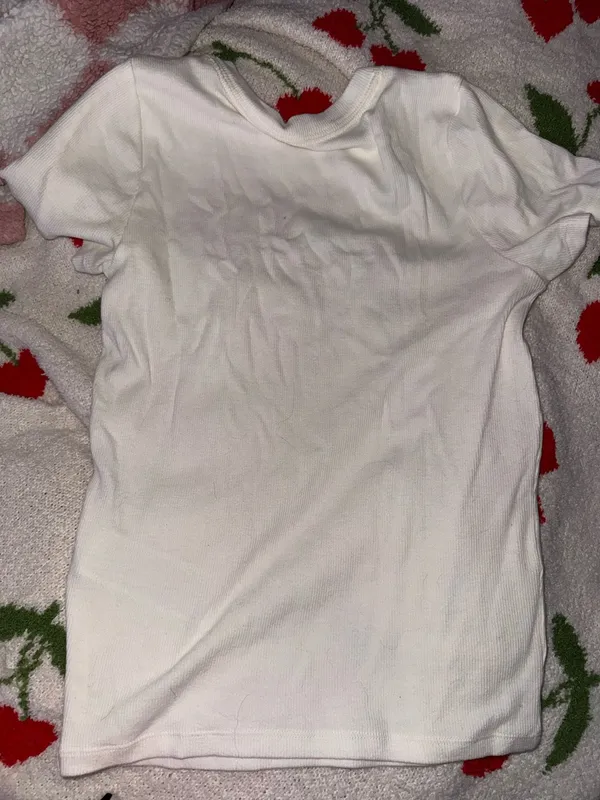 Hollister Tee Baby White Ribbed - Image 3