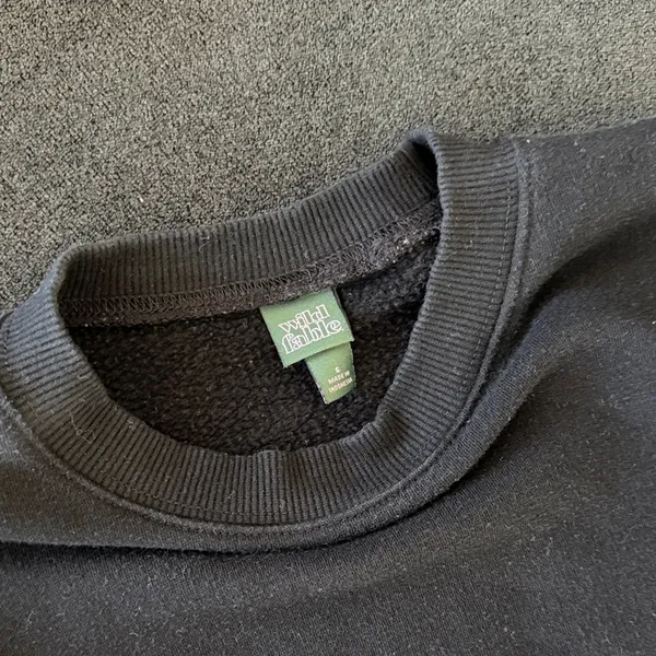 Wild Fable Black Cropped Crew Neck Sweater - Image 2