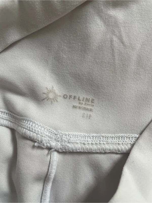 Aerie Offline High-Waist White Women's Lounge Shorts - Image 4