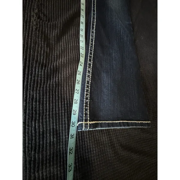 Silver Jeans NATSUKI Flap Bootcut Dark Wash‎ Low Rise EmbroideryGems Size 29x31 - Image 10
