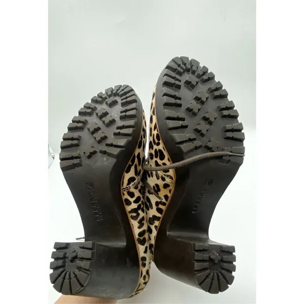 Sperry Princetons Top Sider Princeton boot leather lace up pony hair chunky heel - Image 12