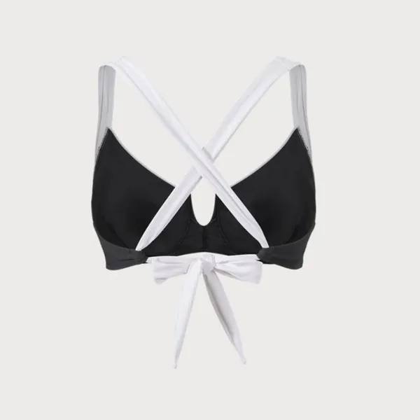 Berlook Black Contrast Trim Plus Size Bikini Top and Bottom - Image 8