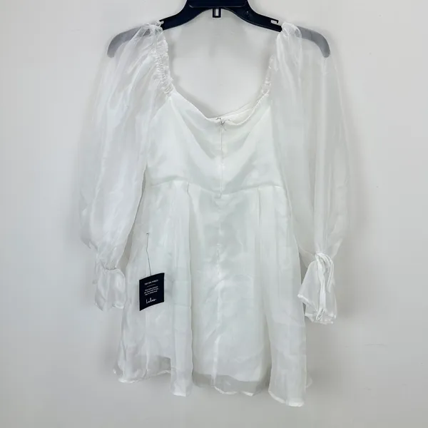 Lulus Darling Image White Chiffon Ruffled Off-the-Shoulder Mini Dress XS NWT - Image 8