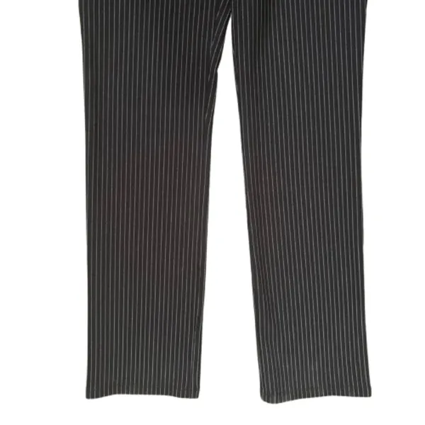 Betabrand Dress Pant Yoga Pant Black Pinstripe Straight Leg Stretch‎ Size Medium - Image 3