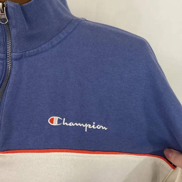Champion Campus Colorblocked Half Zip Sweatshirt size L - Image 7