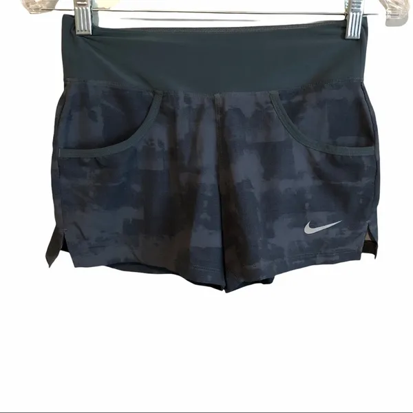 Nike Dri-FIT Green‎ Abstract Camo Running Athletic Performance Shorts - Image 2