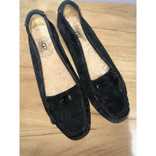 UGG 1949 Driving Loafer Suede Sheepskin Kiltie Moc Toe US Sz 8.5 F‎ - Image 2