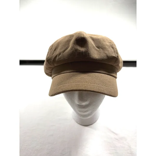 Angela & William Tan Khaki Cotton Newsboy Cap Baker Boy Hat CB4132 - Image 3