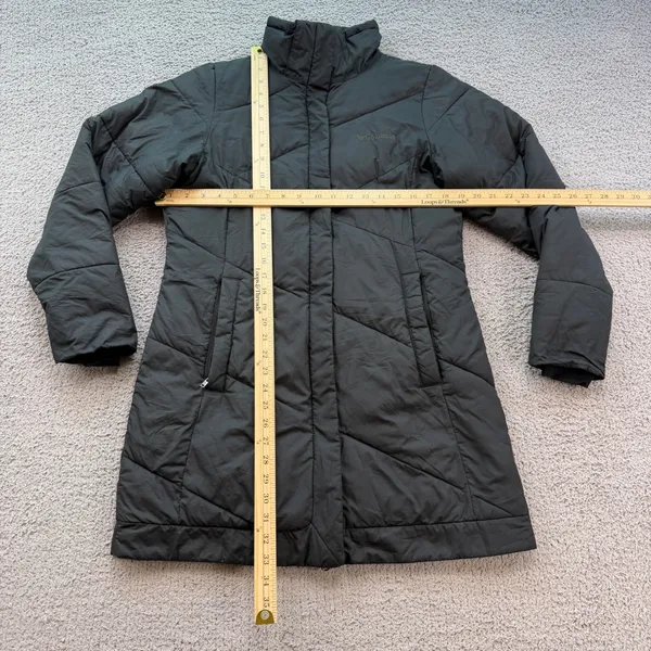Columbia Womens Black Long Puffer Jacket Quilted Insulated Parka WL5073 Size S - Image 3