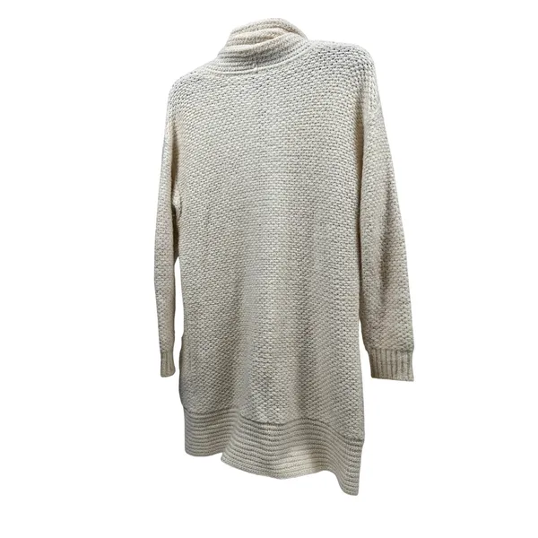 Pilcro and the Letterpress Ivory Textured Knit Shawl Cardigan Sweater Medium - Image 6