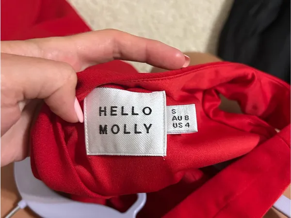 Hello Molly Red One-Shoulder Sheath Dress - Image 4
