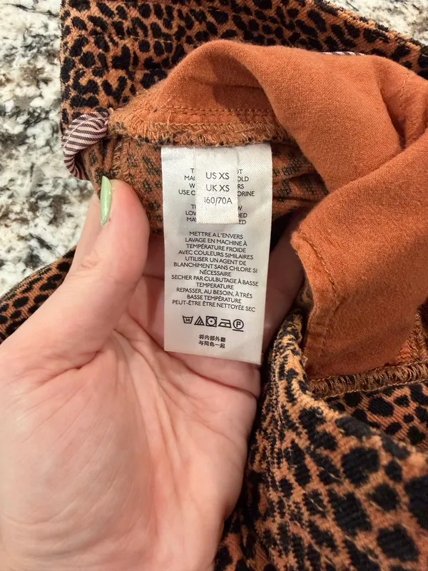 Anthropologie Kalea Cheetah Animal Print High Rise Trouser Joggers Pants XS - Image 10