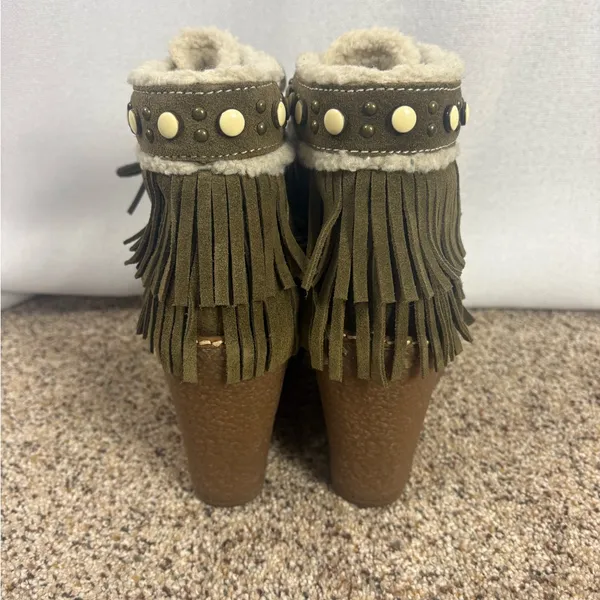Sam Edelman Women’s Size 7 Kemper Wedge Booties Festival Anthropologie Boho‎ GUC - Image 2