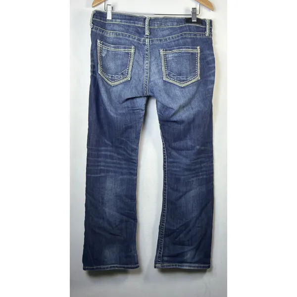 Buckle Daytrip Jeans Womens Leo 32R Bootcut Blue Denim Mid Rise DBK903R - Image 8