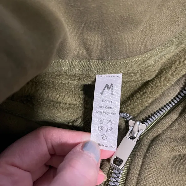 OLIVE GREEN 1/4 Zip Pullover Sweatshirt Women’s Sz M EUC Size M - Image 5