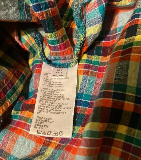 Oversized Bryce Plaid Longline Button-Down Shirt $88 EUC S - Image 10