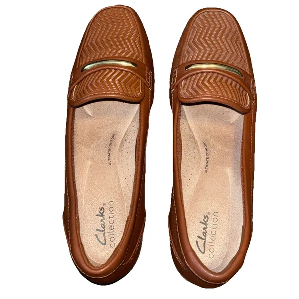 Woman's Loafers Clarks Cinnamon Brown Juliet Aster Loafer Size 9 - Image 6