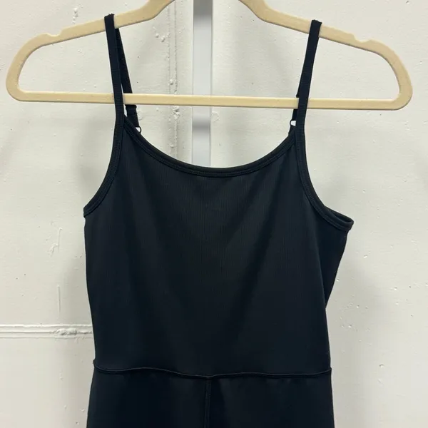 Yogalicious Lux Illusion Rib Scarlett Flare‎ Jumpsuit Black XS Yoga Athleisure - Image 4