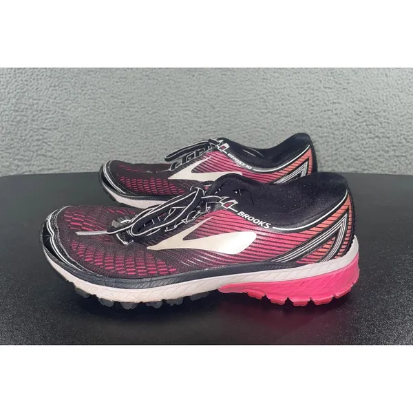 Womens Brooks‎ Ghost 10 Cloud Cushion Athletic Running Shoes Size 7.5 Black Pink - Image 3