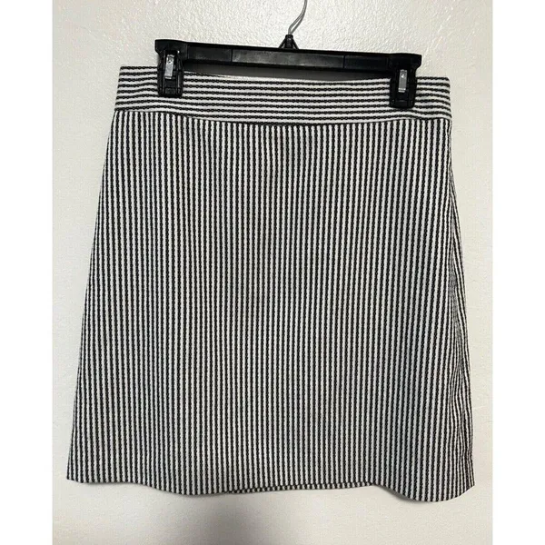 Ann Taylor Black/White Pinstripe Skirt - Image 3