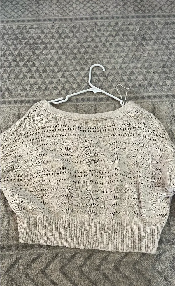 Nordstrom cream knit sweater cardigan - Image 2