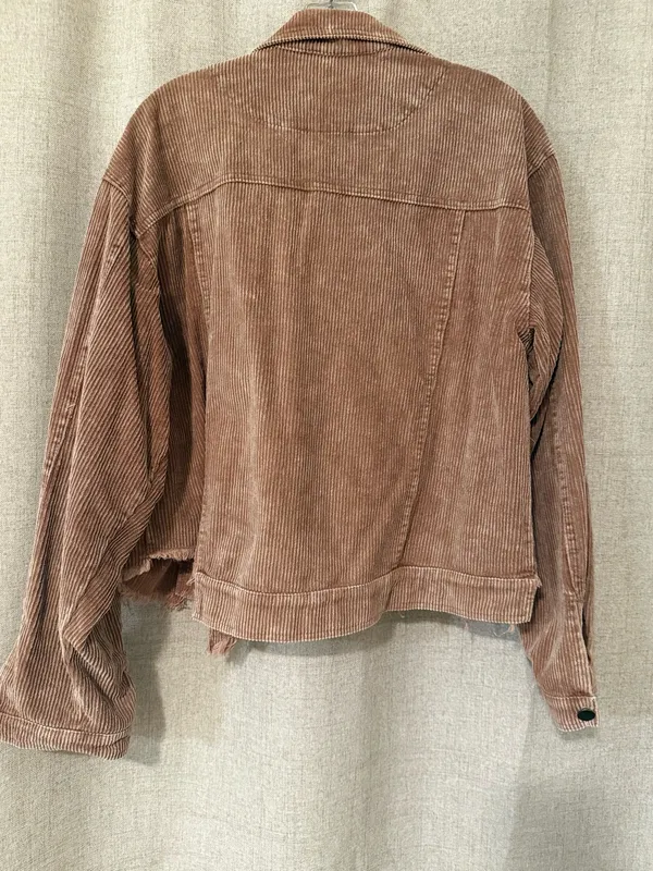 12th Tribe Oversized Raw Edge Corduroy Shacket | M - Image 7